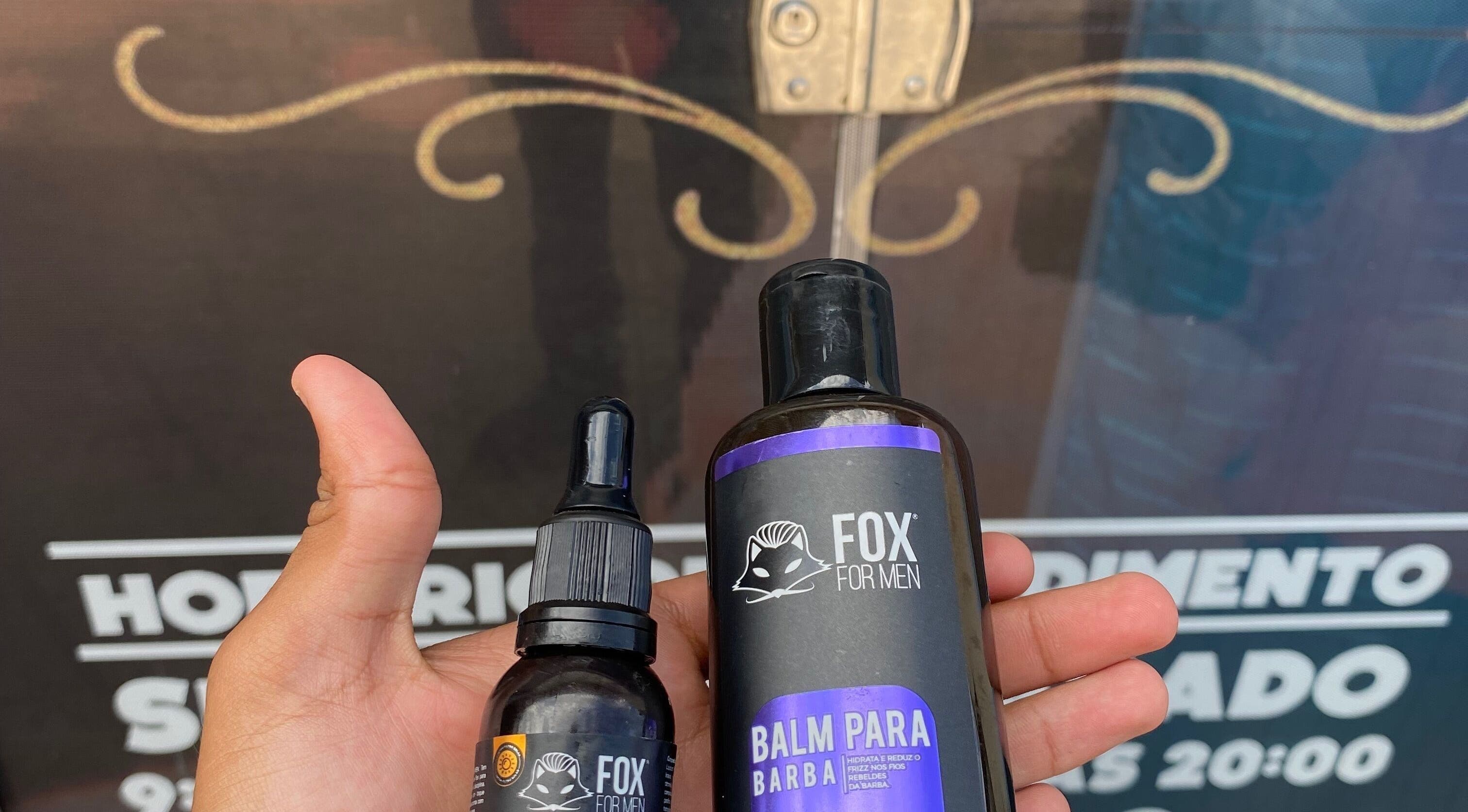 Produtos Fox For Men na Barbearia, Rondônia, Rondônia, BR, para cuidado da barba.