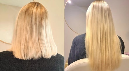 Transformation of blonde hair at K.Moore Hair & Lash Extensions Specialist, Stafford, England, GB