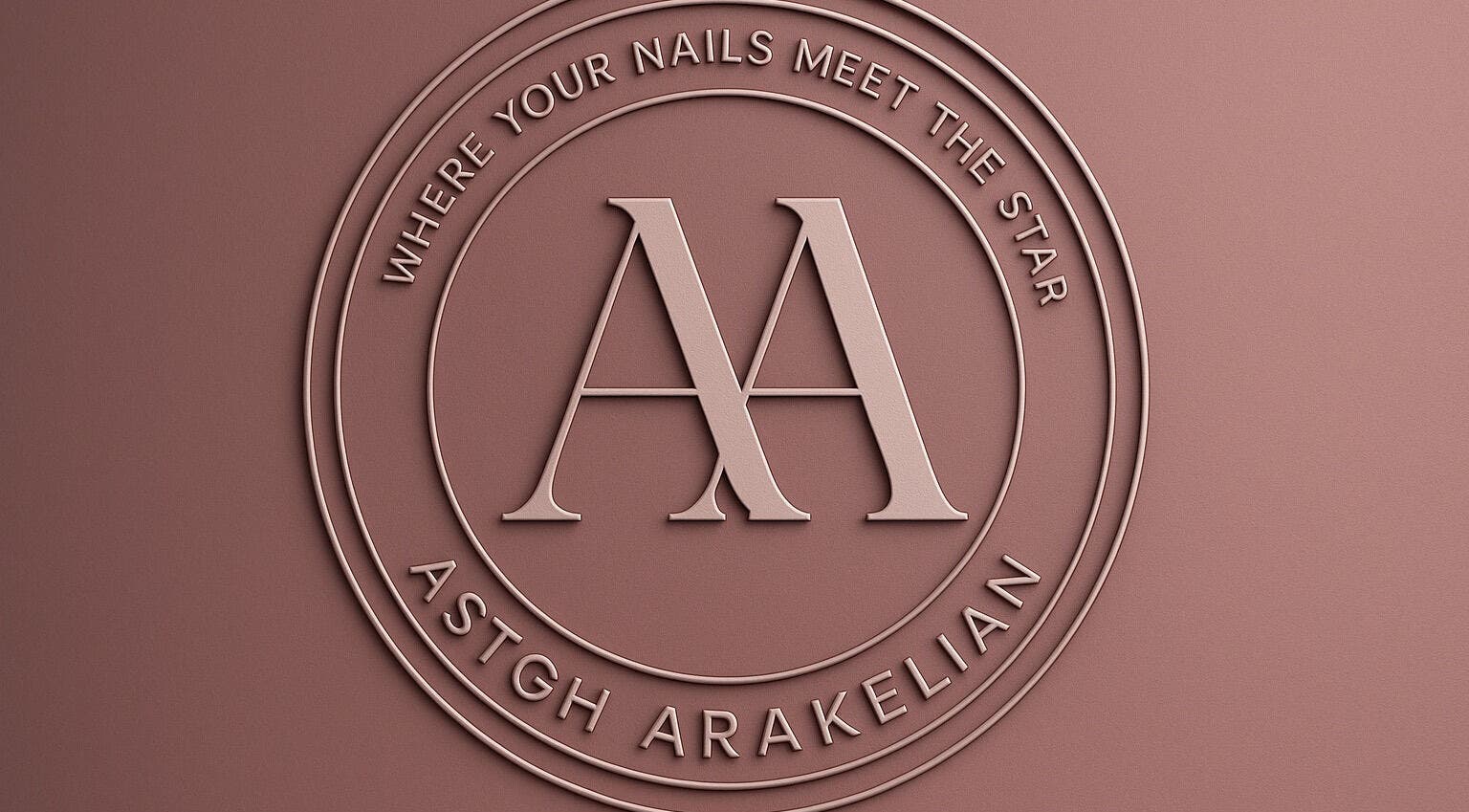 Elegant logo of Astgh Arakelian Nail in Los Angeles, California, US with 'Where Your Nails Meet The Star' slogan.
