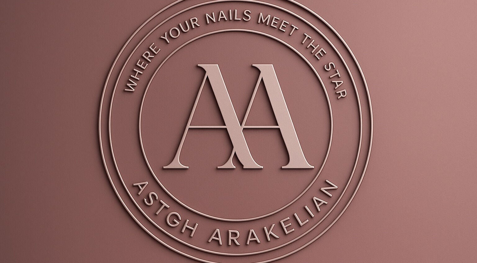Elegant logo of Astgh Arakelian Nail in Los Angeles, California, US with 'Where Your Nails Meet The Star' slogan.