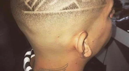 Close-up of a detailed haircut design at Thebladestudio1-Barber Shop, Plovdiv, Plovdiv, BG.