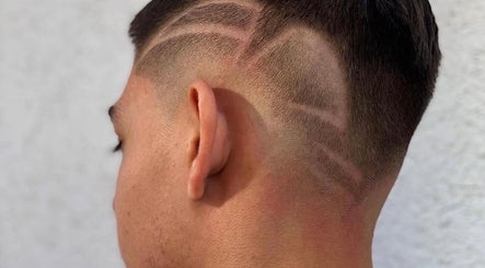 Close-up of artistic hairstyle fade at Thebladestudio1-Barber Shop, Plovdiv, Plovdiv, BG.
