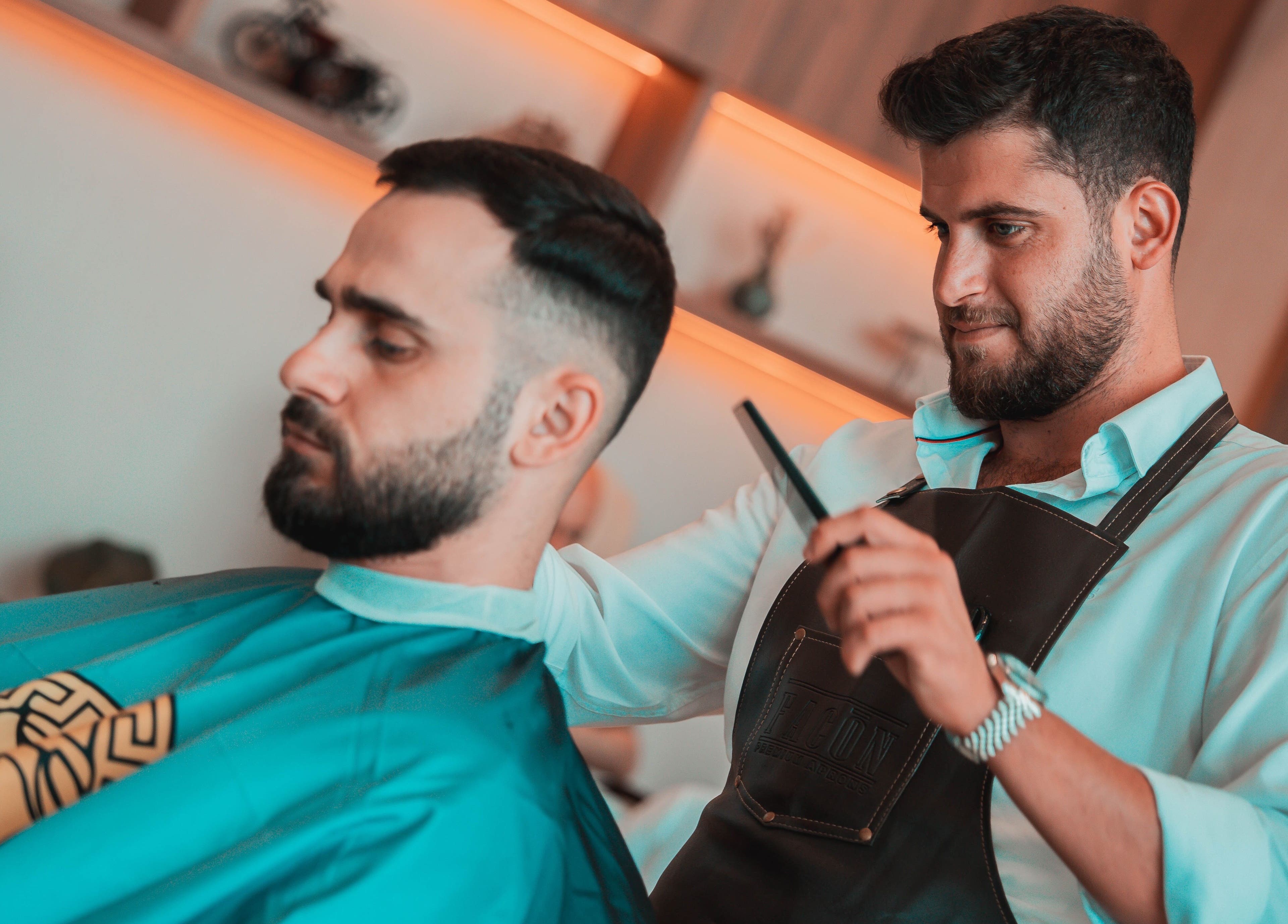 Professional barber giving a stylish haircut at Bebek Gents Salon L.L.C, Dubai, AE.