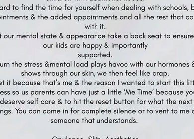 Empowering message about self-care at Opulence Skin Aesthetics, Whiston, England, GB.