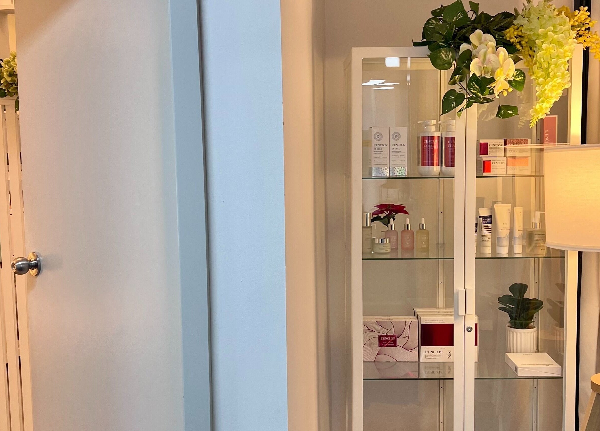 Elegant display of skincare products at Stayoung Clinic Auburn, Auburn, New South Wales, AU.