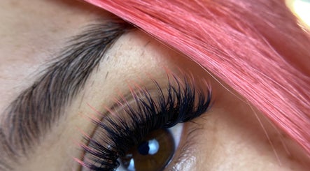 Close-up of eye with dramatic lashes at Lashlab, Panamá, Provincia De Panamá, PA.