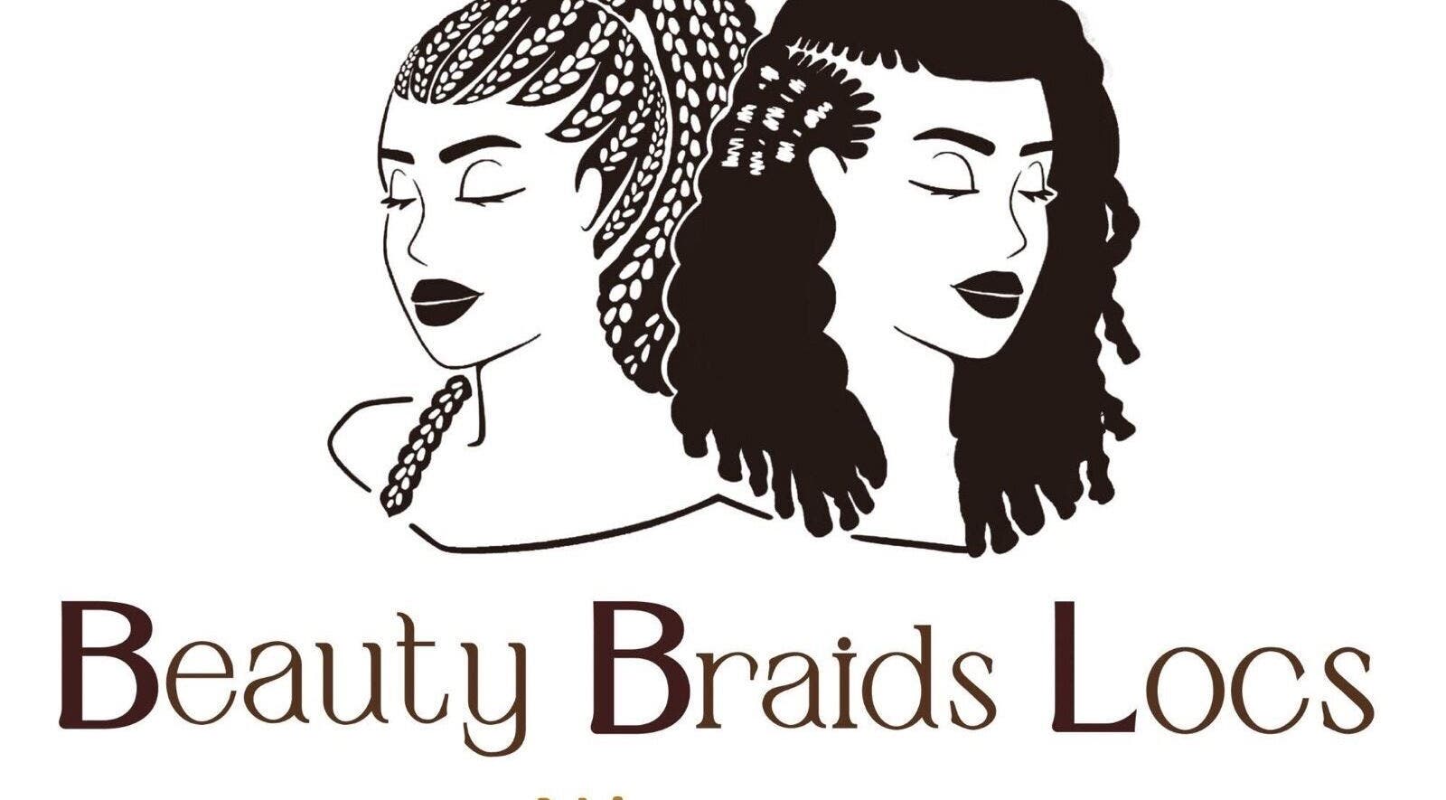 Beauty Braids Locs Niagara logo showcasing stylish braided and loc hairstyles in St. Catharines, Ontario, CA.