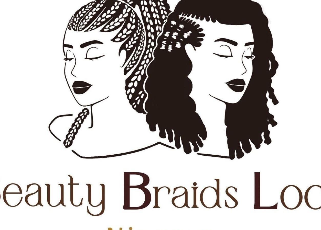 Beauty Braids Locs Niagara logo featuring stylized women with braids and locs. St. Catharines, Ontario, CA.