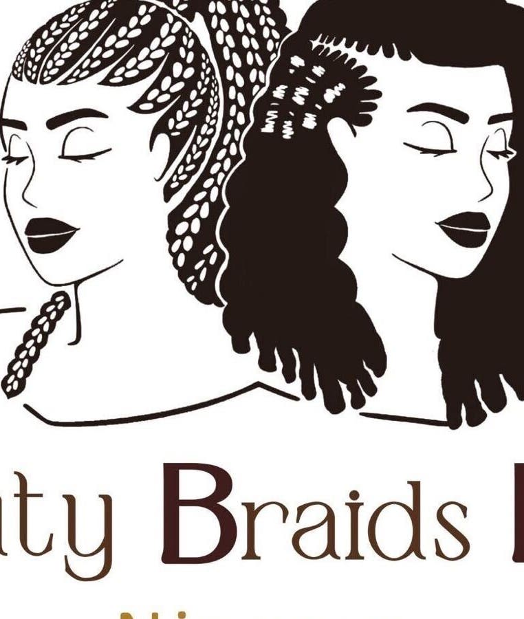 Beauty Braids Locs Niagara logo featuring stylized women with braids and locs. St. Catharines, Ontario, CA.