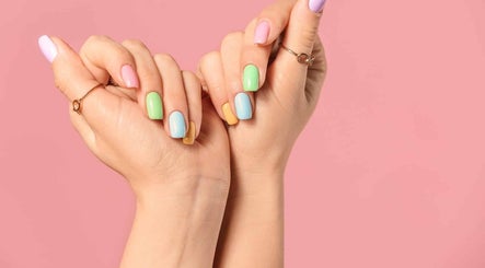 Colorful pastel nail art at 123 Beauty, Kowloon, Kowloon, HK, showcasing elegant manicures.