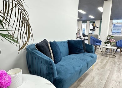 Chic Lash.PrettyUp interior in Melbourne, Victoria, AU with stylish seating and decor.