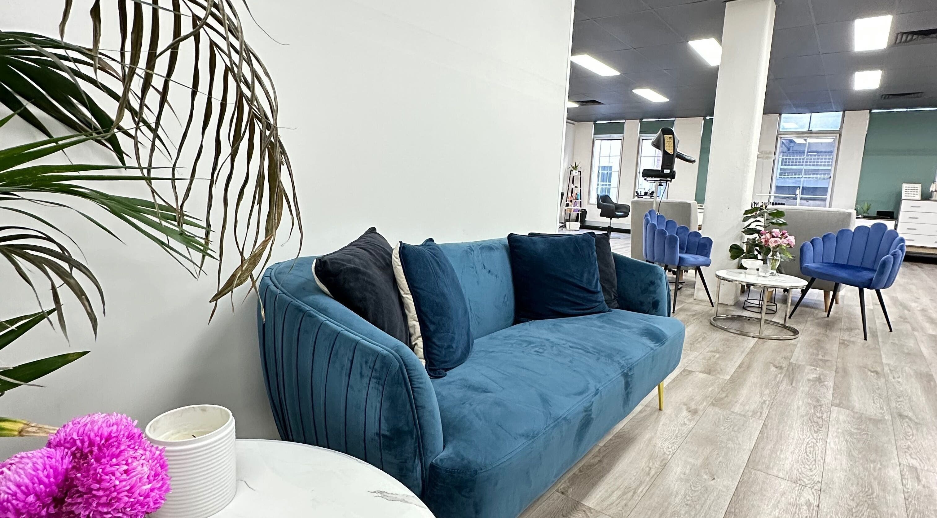 Chic Lash.PrettyUp interior in Melbourne, Victoria, AU with stylish seating and decor.