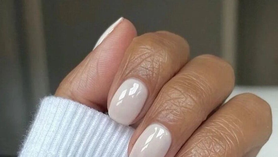 Elegant nude manicured nails at Mariya Nail Style, Ръжица, Burgas, BG. Perfect glossy finish.