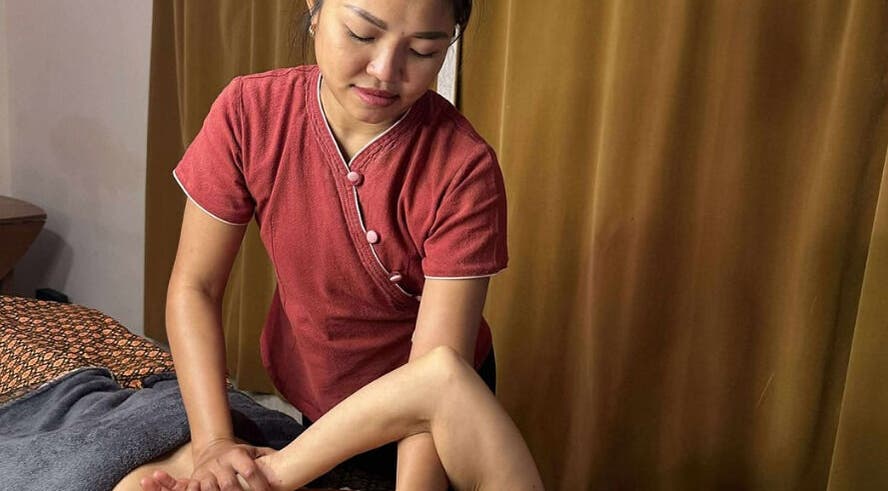 Therapist at Original Thai Massage in Brighton by Pear providing a relaxing massage in Brighton, GB.