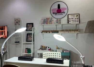 Elegant nail salon setup at Magicallybyzz, Petaling Jaya, Selangor, MY showcasing manicure essentials.