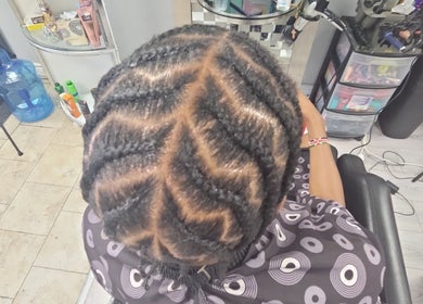 Intricate braided hairstyle at Sleeks Salon in Toronto, Ontario, CA. Experience expert styling and care.