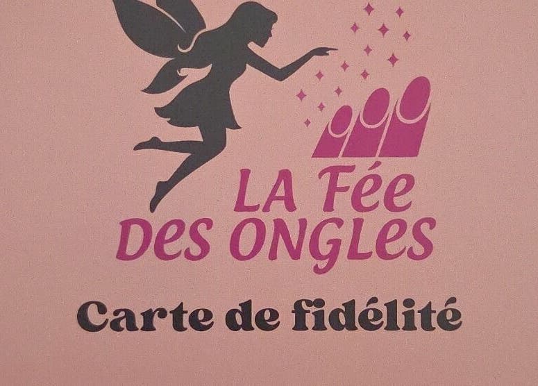 Carte de fidélité de La fée des ongles à Nogent-l'abbesse, Grand Est, FR avec logo enchanteur.