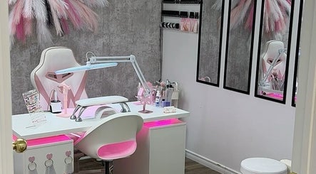 Stylish nail station at nailsby_nara, Bridgetown, Saint Michael, BB with chic decor and modern amenities.