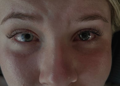 Close-up of expertly done lashes at Lash’d by Grace, Redbank Plains, Queensland, AU.