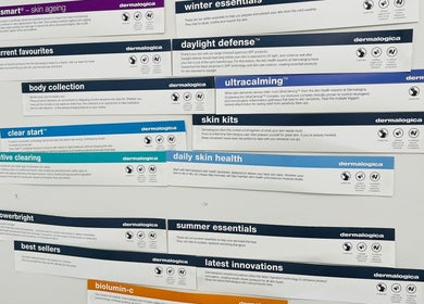 Skincare product display at Glenhaven Skincare, Glenhaven, New South Wales, AU. Offers various curated skincare options.