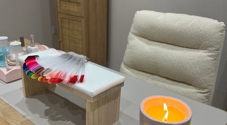 Elegant nail polish display at Georgia Bea Manicurist, Nether Broughton, England, GB.