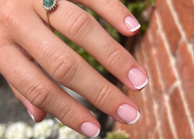 French manicure by Georgia Bea Manicurist, Nether Broughton, England, GB, showcasing elegant, polished nails.