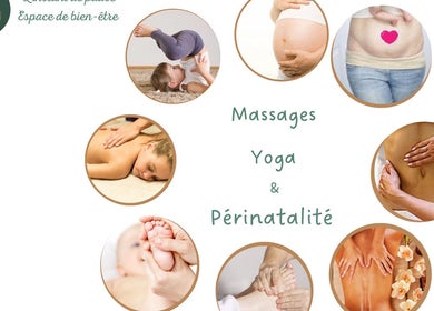 Activités de massages et yoga prénatal à L'instant de pause, espace de bien-être, Le Tuzan, Nouvelle-Aquitaine, FR.