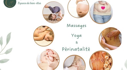 Activités de massages et yoga prénatal à L'instant de pause, espace de bien-être, Le Tuzan, Nouvelle-Aquitaine, FR.