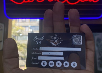 Tarjeta de membresía en The Cut Barbería Social Club, Providencia, Región Metropolitana, CL.