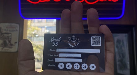 Tarjeta de membresía en The Cut Barbería Social Club, Providencia, Región Metropolitana, CL.