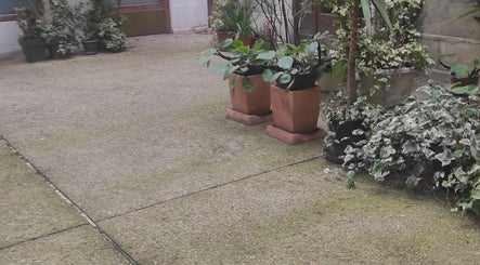 Coin jardiné tranquille chez Janesophrologue à Paris, Île-de-France, FR, idéal pour la détente.