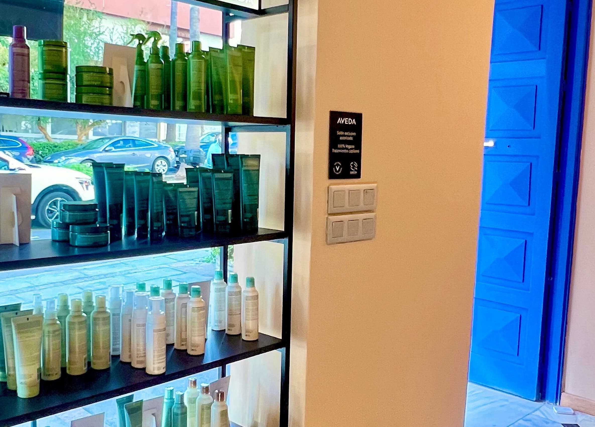 Products on display at Umeo Marbella wellness center, Marbella, Andalucía, ES.