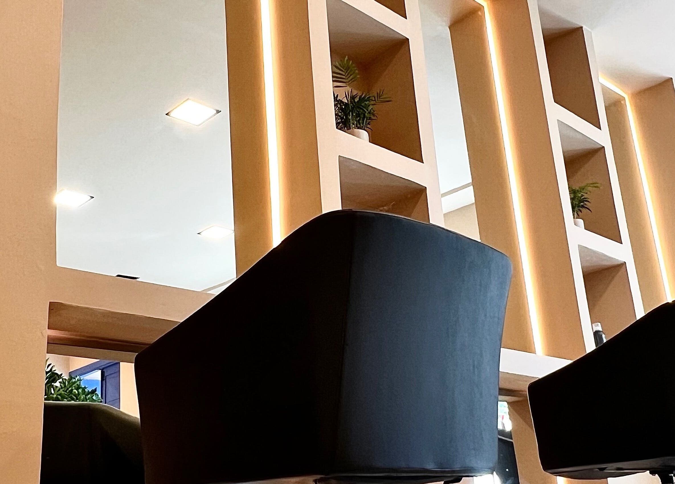 Sophisticated interior with plush seats at Umeo Marbella, Marbella, Andalucía, ES.