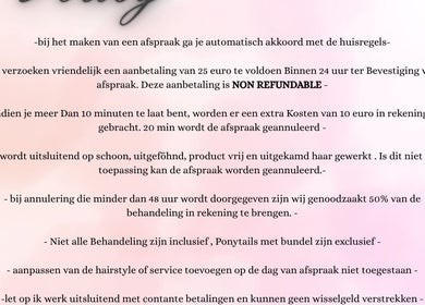 Huisregels van Braidsbyfroetiie_ in Vlaardingen, Zuid-Holland met reserveringsvoorwaarden.