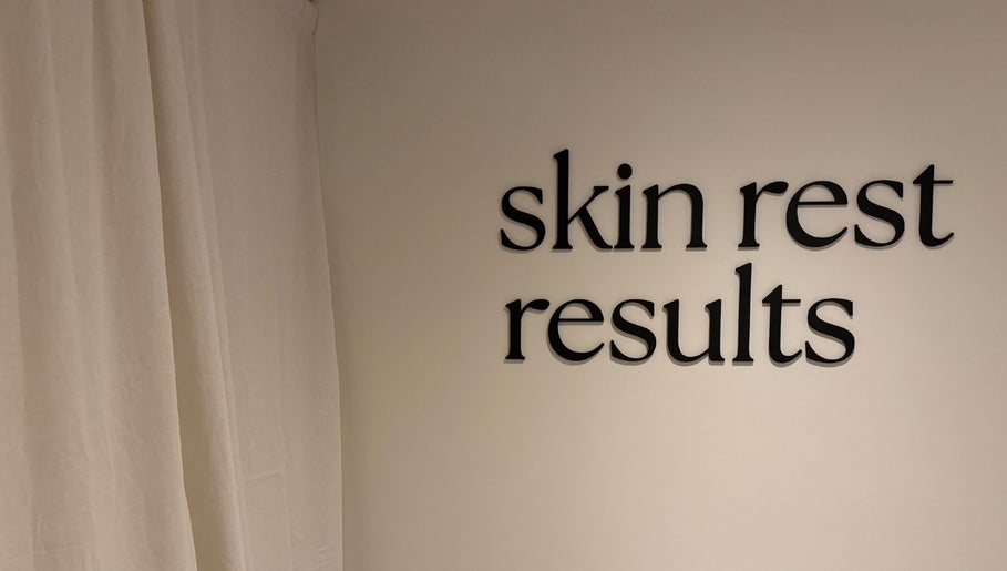 Elegant 'skin rest results' signage at Emily - Skin Rest Results, Sheffield, England, GB.