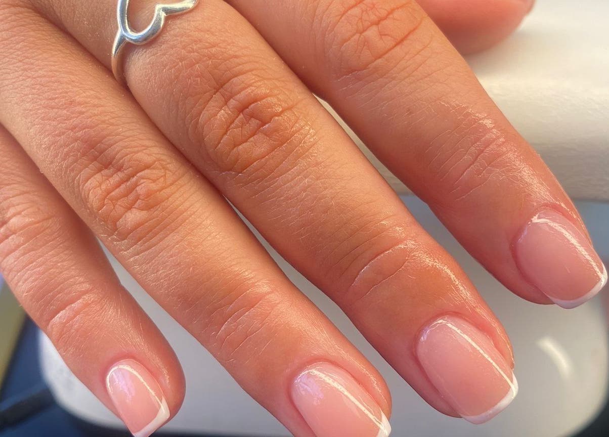 French manicured nails at Swan Elegance Beauty in Kimberley, England, GB.