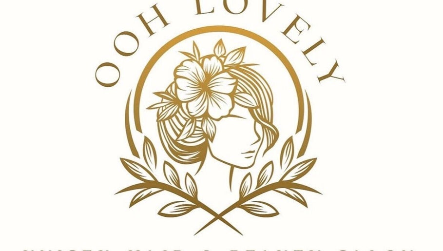 Elegant logo of Ooh Lovely Hair and Beauty unisex salon in Overton, England, GB, featuring stylized floral design.