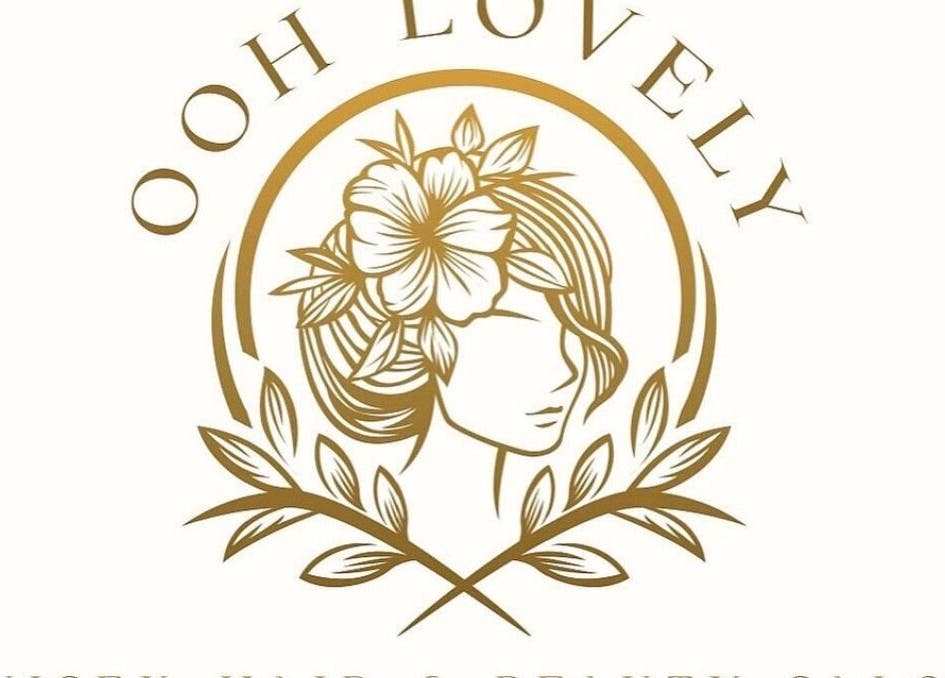 Logo of Ooh Lovely Hair and Beauty unisex salon in Overton, England featuring artistic floral design.