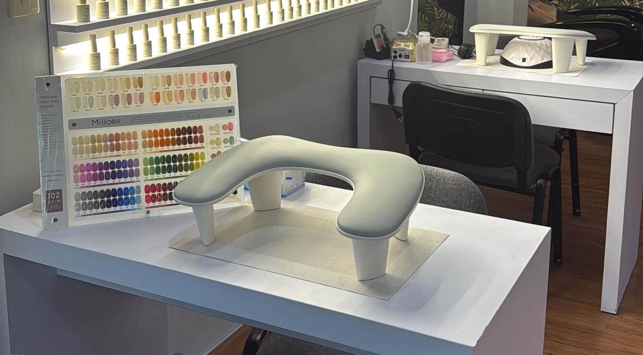 Nail station at My Spa Lombok Group in Nusa Tenggara Barat, ID featuring manicure colors.