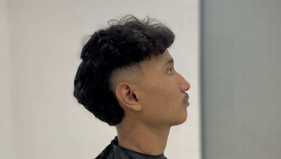 Side profile of a stylish haircut at Tokbarbero, Sepang, Selangor, MY.