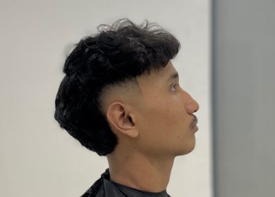 Side profile of a stylish haircut at Tokbarbero, Sepang, Selangor, MY.