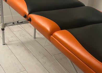 Bright massage table at ActiveRevive, Sheffield, England, GB, offering a soothing wellness experience.