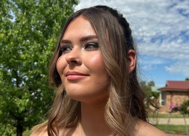 Woman with glowing makeup at Illustrated by KC, Mount Austin, New South Wales, AU.