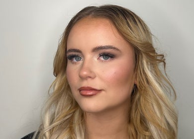 Close-up of a woman's radiant makeup look at Illustrated by KC, Mount Austin, New South Wales, AU.