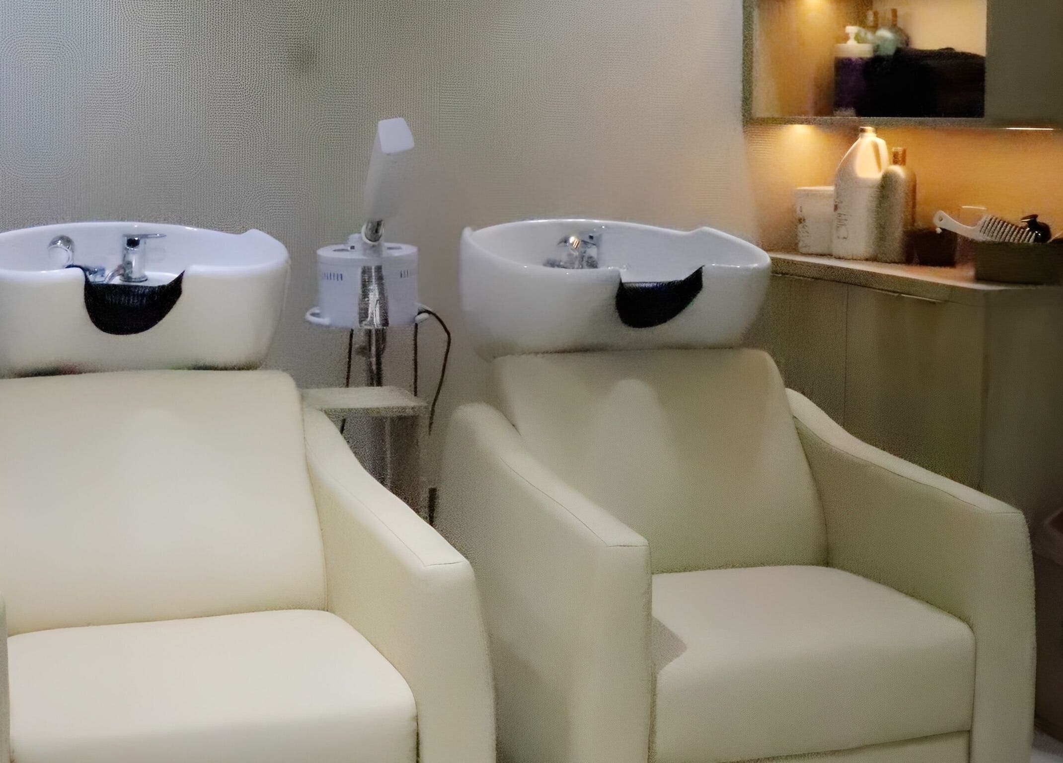 Chic hair wash stations at SHE Beauty Studio, Lagos on Lagos, Lagos, NG with sleek design.