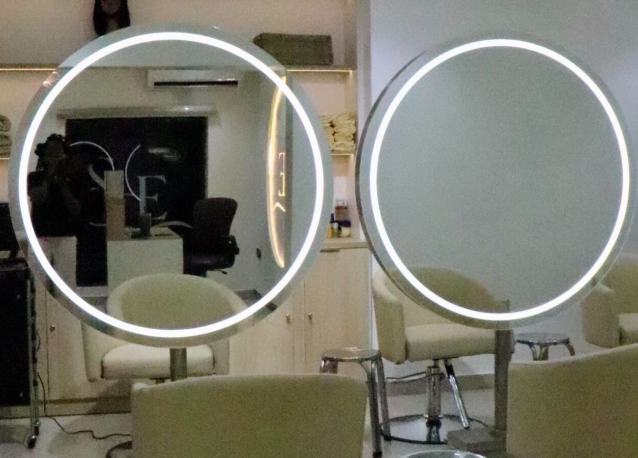 Elegant styling mirrors at SHE Beauty Studio, Lagos, Lagos, NG offering a serene beauty experience.