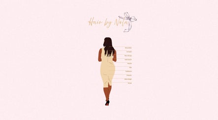 Silhouette with hair length guide at Hair By Nola, Brighton And Hove, England, GB.