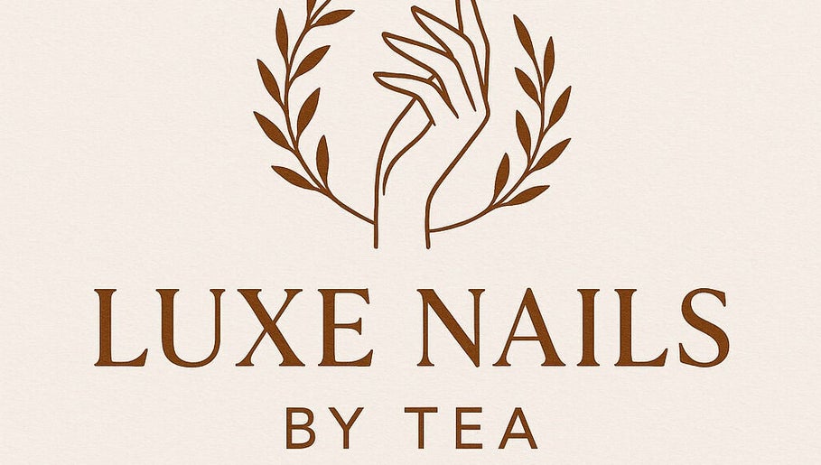 Elegant logo of Luxe Naild By Tea in El Paso, Texas, US, featuring a stylized hand with floral elements.