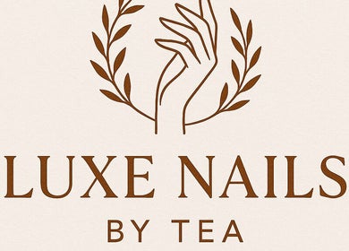 Elegant logo of Luxe Naild By Tea in El Paso, Texas, US, featuring a stylized hand with floral elements.