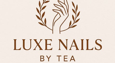 Elegant logo of Luxe Naild By Tea in El Paso, Texas, US, featuring a stylized hand with floral elements.
